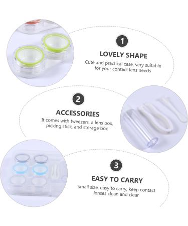Buy Homsfou Clear Contact Lens Container - Stylish Lens Holder & Glass Storage Box for Travel | Durable & Portable Design - Buy Online on GoSupps.com