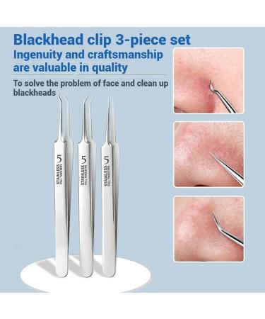 Usiveinborn Blackhead Remover Usiveinborn Usiveinborn Tweezers Usiveinborn Stainless Stainless Steel Facial Blackhead Remover Tweezers with Iron box (4 Pcs) - Buy Online on GoSupps.com
