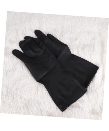 DOITOOL 2 Pairs Hair Salon Mitten Hair Dye Glove Black Rubber Black Reusable Dye Barber Textured Large Accessories Emulsion - Buy Online on GoSupps.com