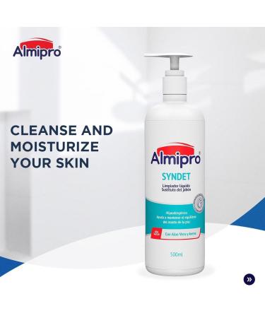 Almipro Syndet Skin Cleanser - Soap-Free Moisturizing Body Wash with Aloe Vera & Oatmeal for Sensitive Skin | 16.9 fl. oz. | Dermatologist Recommended - Buy Online on GoSupps.com
