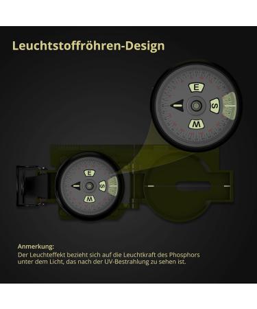 Ultralight Military Compass with Clinometer - 110g Waterproof Navigation for Hiking & Hunting - 3000 Gauss Magnetic Aluminum Alloy - Buy Online on GoSupps.com