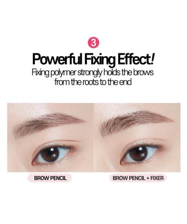 ETUDE Bare Edge Brow Pencil 03 Grey Brown - Hexagon Brush Brow Mascara for Zero Clump & Defined Brows - Buy Online on GoSupps.com
