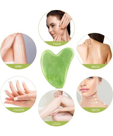 Jade Roller & Gua Sha Set for Facial and Body Massage - Wonderwin Skin Care Tool for Wrinkle Relief and Muscle Relaxation - Buy Online on GoSupps.com