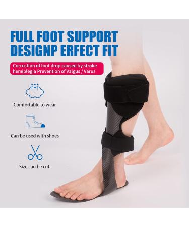 GHORTHOUD Carbon Fiber AFO Brace - Lightweight Ankle Foot Orthosis for Drop Foot & Ankle Instability (Large-Left) - International Shipping - Buy Online on GoSupps.com