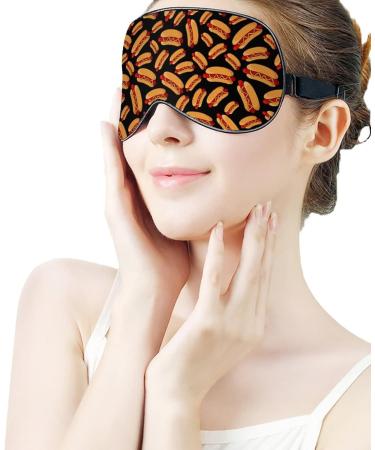 Fresh Hot Dogs Sleep Mask for Women | Adjustable Eye Shades & Elastic Strap for Comfortable Sleep - Buy Online on GoSupps.com