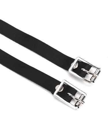 Handmade Leather Spore Straps with Stainless Steel Buckle | Adjustable Horse Riding Accessories for Kids & Men - Premium Quality Black Riding Tools - Buy Online on GoSupps.com