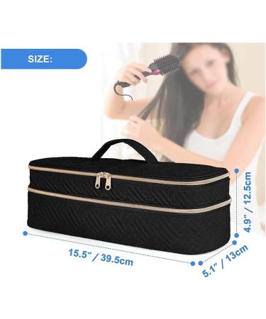 ecaqlin Carrying Case Hair Dryer/Volumizer/Styler Hair Tools Insulated Storage Bag Organizer for Hair Stylist with Dividers - Buy Online on GoSupps.com