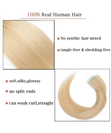 SEGO Tape Extensions - 20 Pieces Real Remy Human Hair #24 Medium Blonde - 100% Glue-In Hairpieces 14 (35cm) - Buy Online on GoSupps.com