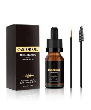 Hair Growth Oil 100% Pure Castor Oil Organic Natural Hair Growth Castor Oil for Hair Growth for Effective Hair Thickening Hair Mask & Hair Loss Treat Eyelashes and Eyebrows Repairs Hair