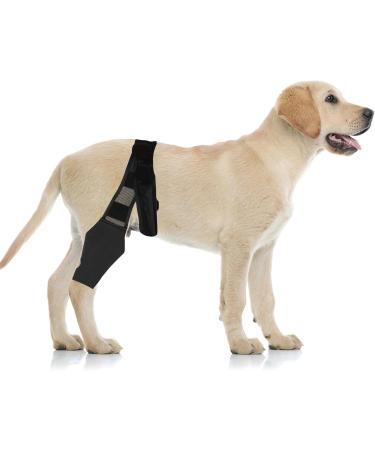 HSHGZSR Dog Knee Brace for Hind Leg Breathable Dog Leg Braces Comfortable Soft Dog ACL Brace Adjustable Pet Back Leg Support Brace for Supporting Dogs with Torn ACL Muscle Hind Leg Joint Discomfort Black L - Buy Online on GoSupps.com