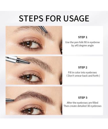 Eyebrow Pencil Eyebrow Microblading Pencil - Liquid Waterproof Eyebrow Pencil - Eye Makeup Eyebrow Pencil Micro Four Point Eyebrow Pencil - Natural Eyebrow Makeup (Light Curry) - Buy Online on GoSupps.com