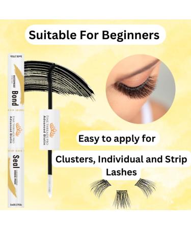 2 in 1 Advanced BIOTIN Eyelash Glue - 72HR Strong Hold Waterproof Latex-Free Non-Toxic for DIY Lash Extensions - Buy Online on GoSupps.com