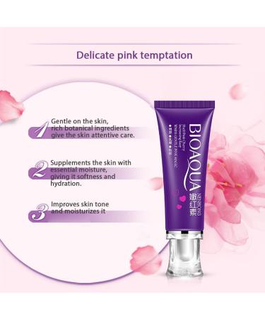 BIOAQUA Pink Cherry Intimate Cream for Face and Body - Skin Flowers for Private Parts - Buy Online on GoSupps.com