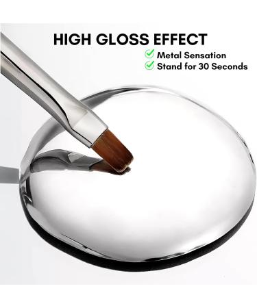 Makartt Chrome Gel Nail Polish Set-Metallic Gel Nail Polish Silver and Gold 3D Metal Painting Gel for Nail Art Soak off UV/LED Glossy Mirror Effect Nail Glue Gel for Home Salon DIY Manicure 2 * 8ml Gold&silver-8ml Mirror Shine Gel - Buy Online on GoSupps.com