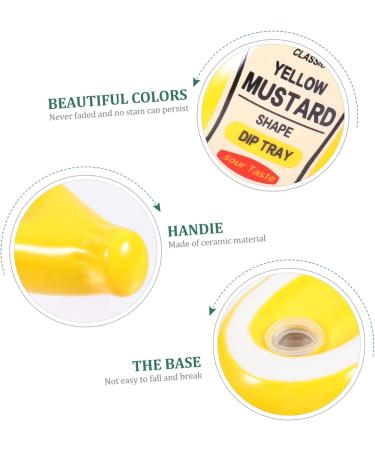 HOMSFOU 2 Pcs Soy Sauce Dish Condiment Bowl Ceramic Jewelry Dish Asian Sauce Bowls Condiment Bowls Ceramic Sauce Bowl Fork Stand Ceramics Ceramic Plate Modeling Dinner Party Yellowx2pcs 11.5X5.7X2.7CMx2pcs - Buy Online on GoSupps.com