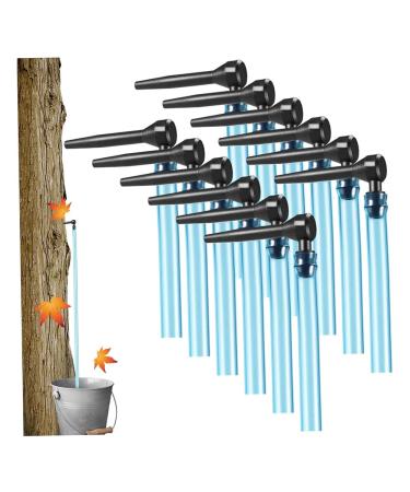 LAMELLIS 12 Set Maple Syrup Taps with 24in Tubes Maple Syrup Supplies Grade Non-Slip Maple Syrup Tapping Kit L-Shaped Tree Taps Easy Install Easy to Use