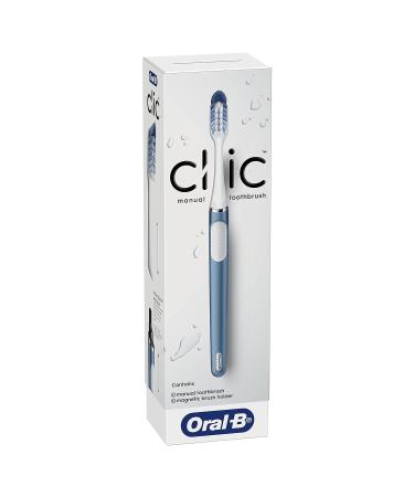 Oral-B Clic Toothbrush Alaska Blue with 1 Replaceable Brush Head and Magnetic Holder - Buy Online on GoSupps.com