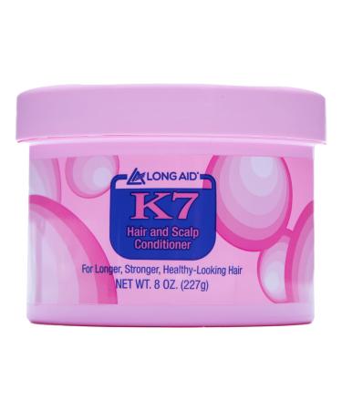 Long Aid Ampro Long-Aid K7 Hair and Scalp Conditioner - Rich with Natural Emollients - Provides Stronger Hair and Scalp for All Hair Textures - Protects Against Humidity and Nature - 8 oz