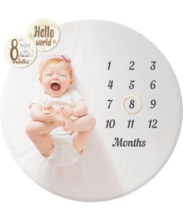 12 Pieces Baby Monthly Milestone Cards Wooden Baby Milestone Sign Baby Gift Sets First Year Growth Cards Newborn Photo Card Props Baby Birth Announcements French - Buy Online on GoSupps.com