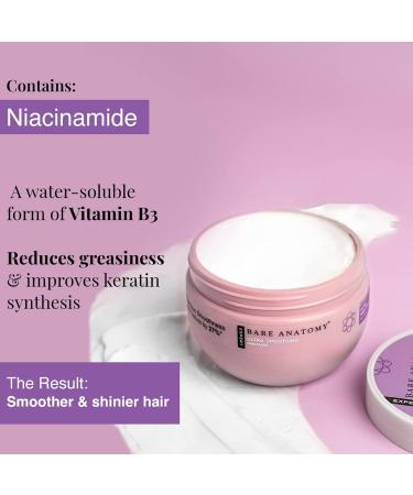 Ultra Smoothing Hair Mask for Dry & Frizzy Hair - Restores Smoothness Nourishes with Carbohydrate Complex & Niacinamide SLS & Paraben Free - 250g - Buy Online on GoSupps.com