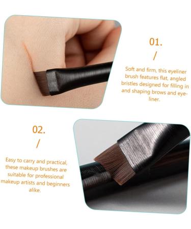 Ipetboom 3 Sets Eyeliner Brush Makeup Brush Eyebrow Brush Multifunctional Angled Brow Brush Eye Liner Wands Newborn Wool Blanket Makeup Tool Brow Brush Kit Ear Toiletries Wood Miss - Buy Online on GoSupps.com