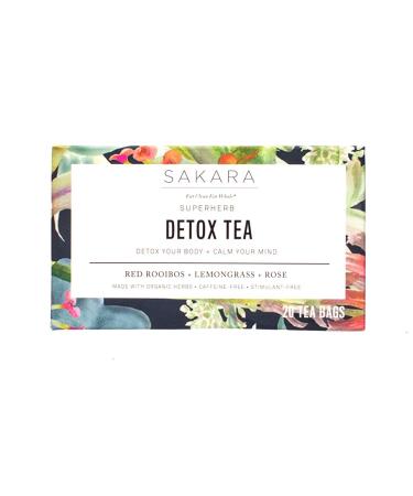Sakara Superherb Herbal Tea- 20pk | Detox Metabolism Digestion Immunity Healthy Adrenals Caffeine-Free Naturally Sweet