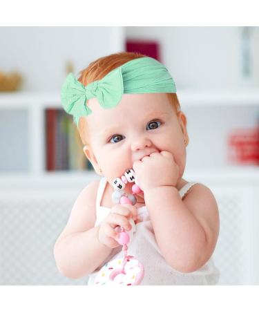 Nizirioo 25-Piece Baby Headband Set - Soft Elastic Hair Bands for Girls Turbans & Accessories for Newborns Toddlers & Infants (Multicolor) - Buy Online on GoSupps.com