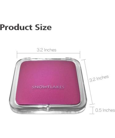 Snowflakes Mini Makeup Mirror with 10x Magnification - Handheld Compact Cosmetic Mirror for Travel and Purses (Purple) - Buy Online on GoSupps.com