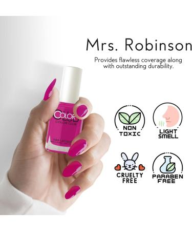 Color Club Color Club Nail Lacquer Mrs. Robinson Nail Varnish Glossy Long Lasting 15ml purple - Buy Online on GoSupps.com