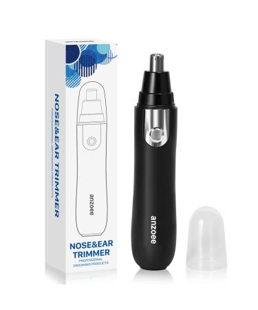 2022 Upgraded Nose & Ear Hair Trimmer, Nose Trimmer for Men Women , Eyebrow and Facial Hair Removing Trimmer Clipper, Battery-Operated Dual- Edge Blades , Hair Trimmer with Waterproof (Black)