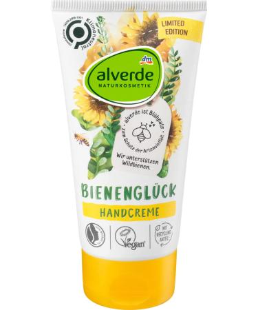 Alverde NATURAL COSMETICS Hand Cream Bienengl ck - Organic Sunflower & Olive Oil 3-Pack (3 x 75 ml) - Buy Online on GoSupps.com