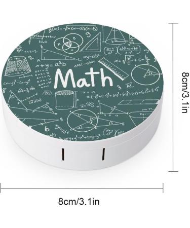 Math Formula Doodle Round Case For Contact Lens Kit Storage Box with Mirror Printed - Buy Online on GoSupps.com