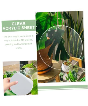 TEHAUX 80 Pcs Acrylic Round Sheet Cake Pan Clear Ornaments Circle Acrylic Blanks Multifunction Pallet - Buy Online on GoSupps.com