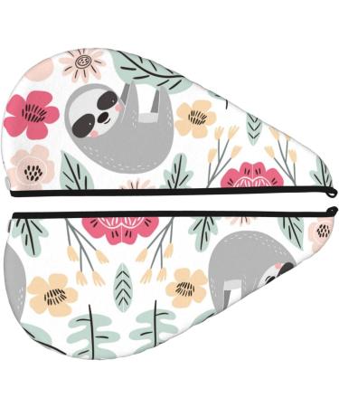 Soft Super Absorbent Cartoon Sloth Hair Towel Wrap - Quick Dry Coral Velvet for Long & Curly Hair - Buy Online on GoSupps.com