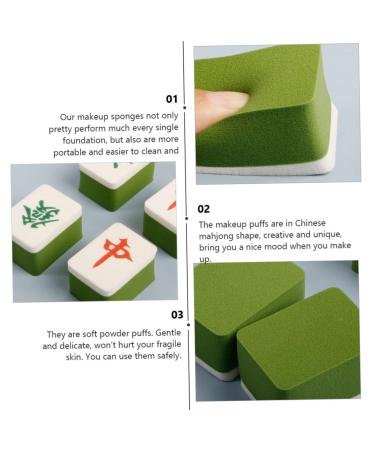 FRCOLOR 18 Pcs Powder Puff Makeup Tools - Mahjong Shape Beauty Sponges & Cream Applicators for Flawless Foundation | International Shipping Available - Buy Online on GoSupps.com