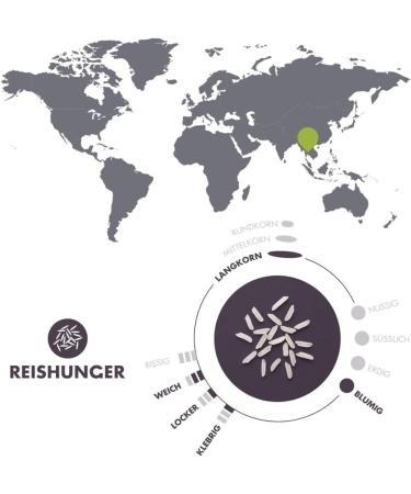 Reishunger Jasmine Rice - 600g Premium Long Grain Thai Hom Mali Fragrant Rice - Buy Online on GoSupps.com