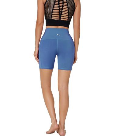 Auu High Waist Yoga Shorts for Women - Tummy Control Workout Pants with Pockets - Buy Online on GoSupps.com