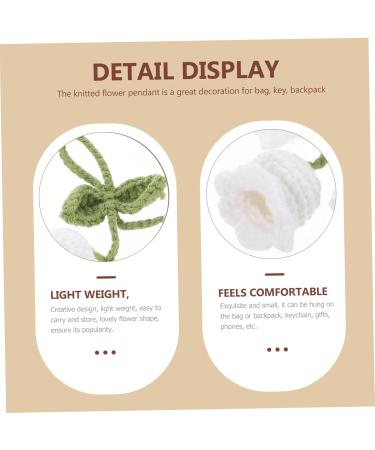 Zerodeko 2pcs Lily of The Valley Pendant Braids Accessories Embellishments for Crafting Small Crochet Flower Whitex2pcs 11X5CMx2pcs - Buy Online on GoSupps.com