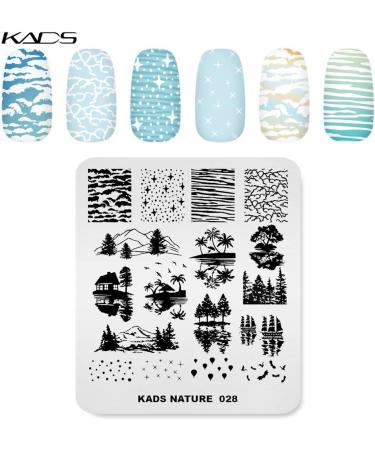 KADS Nail Stamping Plate - Coconut Tree Nature Image Design for DIY Nail Art (NA028) - Buy Online on GoSupps.com