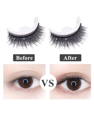 Buy Waterproof Thick False Eyelashes - Reusable Self-Adhesive Bushy Fluffy Eyelashes for a Glamorous Look - Buy Online on GoSupps.com