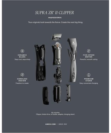 Andis Supra ZR II Cordless Detachable Blade Clipper - Buy Online on GoSupps.com