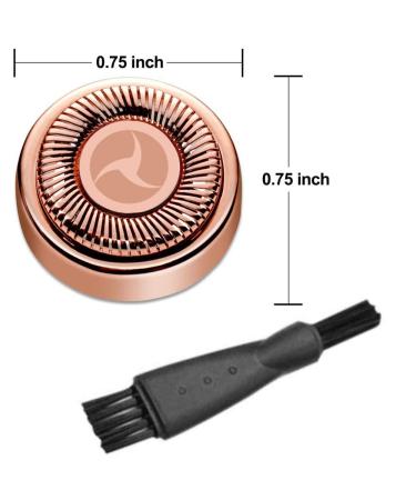 6 Pcs Replacement Heads for Women's Facial Hair Remover - Painless & Flawless Gen 1 Compatible 18K Rose Gold-Plated Blades - Includes Cleaning Brush - Buy Online on GoSupps.com
