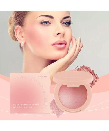 Blush PowderFace Makeup Blush Powder Highly Pigmented Glitter Cosmetics Long Lasting Buildable For Women Girls Party Wedding Nude - Buy Online on GoSupps.com