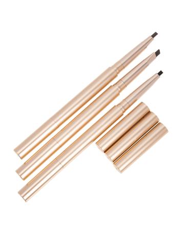 WOONEKY 3pcs Double Ended Eyebrow Pencil Eyeliner Pencil Brown Brow Pencil Makeup Pen for Eyebrow Abs