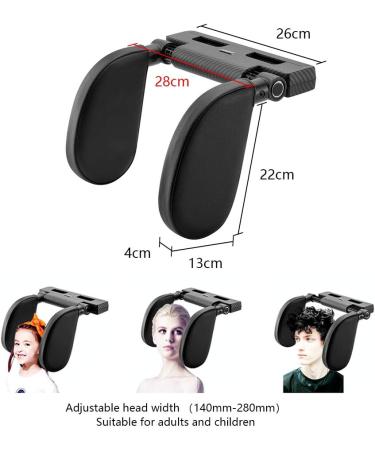 Hopeas Car Headrest for Kids & Adults - Adjustable Neck Support Pillow in Carbon Fiber Black - Buy Online on GoSupps.com