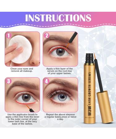 LOPHE Eyelash Growth Serum Lash & Brow Serum for longer and fuller eyelashes natural and safe ingredients not tested on animals Lash Serum for fast eyelash growth 4 ml gift for women Golden - Buy Online on GoSupps.com