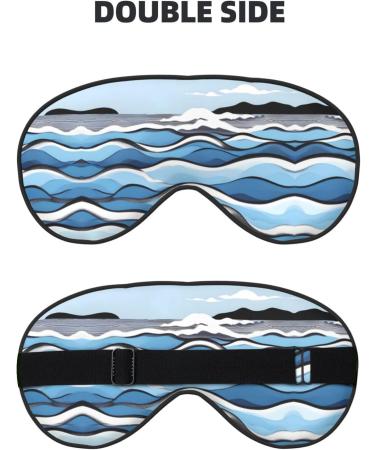 Comfortable Waves Lapping at The Rocks Eye Mask - Adjustable Soft Sleep Mask for Men & Women - Black - Buy Online on GoSupps.com