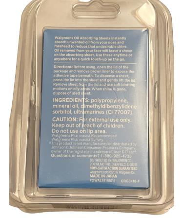 Walgreens Oil Absorbing Sheets - 50 ea | Control Shine and Remove Oil - Buy Online on GoSupps.com