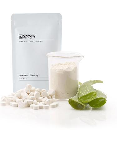 Aloe Vera 10,000mg Extract Tablets | 3.75mg Aloverose | Vegan | Oxford Vitality | 120 Count - Buy Online on GoSupps.com