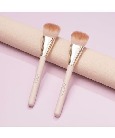 Shop Premium Angled Blush Brush - Fluffy Makeup Brush for Contouring | Gold & Pink Detail Blush Brush - International Shipping - Buy Online on GoSupps.com